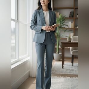 EUC Calvin Klein Size 2 Gray Pinstripe 2 Piece Women's Suit!